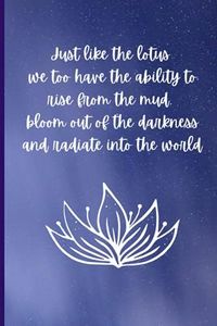 Inspirational Notebook, Lotus Flower Motivational Journal