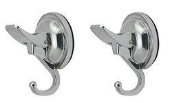 SFTlite Suction Hook [2 Pack] Vacuum Suction Cup Hooks Wall Hook Bath Towel Hook Heavy Duty Suction Cup Hooks Holds Up to 15LB Wall Hooks Kitchen and Bathroom Suction Cup Hook Suction Hangers