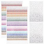 2450 Pcs 15 Colors Face Gems 3/4/5/6mm Waterproof Nail Glitter Face Jewels Stickers Self-adhesive Eyes Tears Rhinestone Crystals Diamonds Stick On for Festivals Party Body Forehead Bindis