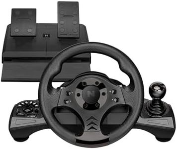 NiTHO Drive Pro V16 Volante de Carreras con Pedales y Cambio, Volante de Juego para PC, PS4, Xbox One, Xbox Series X|S y Switch, Simulador de Conduccion de 270 Grados con Doble Vibración