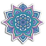 2 x 10cm Mandala Blue Indian Vinyl Stickers - Sticker Laptop Luggage #19366 (10cm Wide)