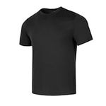 Lindoro Ultrafine 100% Merino Wool Base Layer T-Shirt for Sport, Black, X-Large