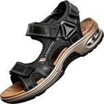 GILKUO Men's Sandals Leather Spring