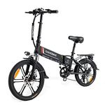 SAMEBIKE 20LVXD30-II Electric Bicycle for Adults 48V 10.4AH Electric Bike 20 Inch Folding Ebike Electric City Commuter Bicycle SHIMANO 7 Speeds (Black)