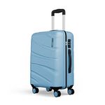 Safari Persia 65 Cms Medium Check-in Hardside Polycarbonate 8 Wheels Luggage/Speed_Wheel Suitcase/Trolley Bag (Pearl Blue)