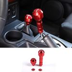 HIRUFAIT Car Shifter Knob Stick Head Replacement for Toyota FJ Cruiser 2007-2021 Accessories, Aluminum Alloy Automotive Gear Shift Handle Lever Head Replacement Interior Decoration (Red)