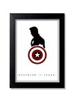 Blue Nexus Captain America Superhero Wall Poster with Wall Frame Wall Stickers Room Art Poster Painting (Get 25% Off on Buying More Than 1 Any Products:Check Offer Section)_BNWPC295