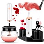 Pro 2020 Upgraded Electric Makeup Brush Cleaner and Dryer,DOTSOG Automatic Brush Spinner for all brushes,Wash and Dry in Seconds,with 8 Size Rubber Collars