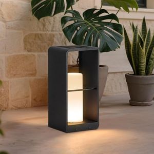 Linkmoon Outdoor Lights for Patio, IP65 Solar Lanterns Outdoor Waterproof, Dusk to Dawn Floor Lamp with 3000K LED, Solar Powered Landscape Lighting for Garden, Yard, Deck, Backyard, Porch and Path