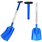 KAMINUO Portable Colorful Telescopic Aluminum Car Adjustable Extended Edition Snow Shovel (blue)