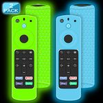 2Pack Silicone Protective Case for Fire TV Stick Remote(3rd Gen)2021,for Amazon Firestick 4k Alexa Voice Remote Replacement Glowing Covers Case Holder Sleeve Protector Skin Piece Accessories