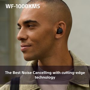 Sony Wireless Noise Cancelling Earbuds – In-Ear Bluetooth Headphones, Black