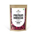 TEAFLOOR 100% Dried Natural Hibiscus Flower Tea,Whole Flower, No Small Pieces, Brew Hot Or Iced, Net Weight 150 Gram (300 Cups)