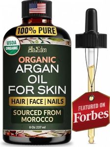 Ella & Eden Organic Argan Oil Of Morocco - 100% Pure Cold-Pressed, 8 Oz