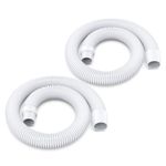 ANTOBLE 2 Pack Universal Pool Vacuum Hose for Kreepy Krauly, Baracuda G3/G4, Hayward Navigator & More (White)