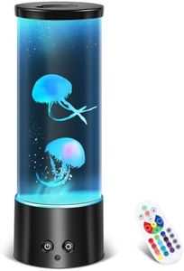 Jellyfish Lamp LED Round Mood Light with Remote Control, 17 Colour Changing, 4 Modes Lighting, Dimmable Jellyfish Aquarium Lamp for Decor Home Office Relax Night Light Peaceful Gift