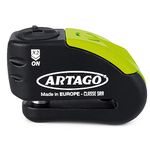 Artago 30X14 High-End Motorcycle Disc Lock with or Without Alarm, Don't Touch System 120dB, Sold Secure & SRA Approved, Disc 5mm Anti-Drill, 14mm Double Locking, Moto Anti Theft Wheel Brake Lock