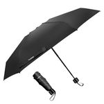 TradMall Mini Travel Umbrella, 6 Ribs Portable Lightweight Compact Parasol with 95% UV Protection for Sun & Rain, Black