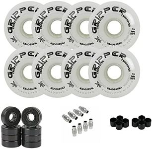 Labeda Gripper Roller Hockey Wheels + Hybrid Ceramic Bearings Soft White 59mm