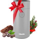 MuellerLiving Electric Coffee Grinder for Spice, Nut, Herbs and Coffee Beans, Sharp Blade, Stainless Steel - Gray