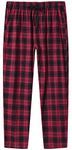 MoFiz Men's Pajama Pants Sleep Pants Long Pj Bottoms Cotton Plaid Lounge Sleepwear Pants XL