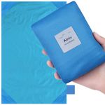 Ainiv Picnic Blanket, Mini Pocket Beach Mat 200 x 210 cm (5-8 People) Foldable, Lightweight Waterproof Sand Free, Foldable Thin Ground Sheet for Outdoor Camping Hiking Travel - Blue