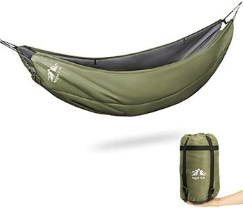 Night Cat Hammock Underquilts Sleeping Bag Single Insulated Under Blanket for Hammock 4 Seasons Lightweight Soft Warm 5-20℃ 8x3.6ft Army Green