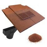 Granulated Sand Red Plain in-line Roof Tile Vent & Pipe Adapter, Concrete & Clay
