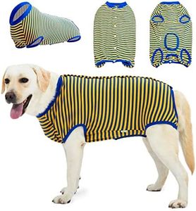 LovinPet Dog Recovery Suit for Large Medium Dogs - Wound Protective Surgical Recovery Bodysuit for Abdominal Wounds After Surgery Anti-Licking Dog Onesies,Short Legs,3XL