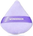 Wonderskin FYP Powder Puff - Triangle, Soft Velour Makeup Puff For Loose or Pressed Setting Powder