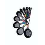 KitchenCraft Universal Measuring Spoon Set, Teaspoons and Tablespoons for Measuring Dry and Liquid Ingredients, Black, Set of 10