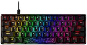 HyperX Alloy Origins 60 – Mechanical Gaming Keyboard, HyperX Red Switch (Linear), RGB LED Backlit,Side Printed Secondary Functions, NGENUITY Software Compatible, Black(US Layout)