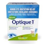 Boiron Optique 1, Eye drops used to relieve minor eye irritations such as dry, itchy or red burning eyes due to allergies or computer eye strain. 30 unit-doses