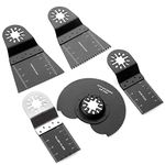 ASelected 5 Pcs Oscillating Multitool Blades for Fein Multimaster Bosch Black and Decker Chicago Craftsman Bolt-on Makita