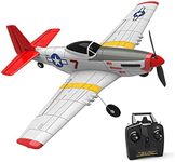Lllunimon RC Airplane P-51D Mustang Remote Control Plane EPP 400Mm Wingspan 2.4G 6-Axis Electric Fight Fixed Wing RTF for Beginner