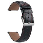 EACHE Leather Crocodile Watch Strap for Men Black Quick Release 20mm Alligator Embossed Leather Watch Bands