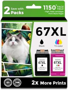 Ankink 67XL Ink Cartridge for HP Ink 67 XL Black Color Combo 2700 2700e 2752 2752e 2742e 2755 2755e 4100 4100e 4152e 4155 4155e Envy 6000 6055e 6055 6400 6458 6458e 6452 6455 6455e Printer HP67 HP67XL