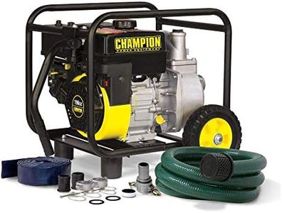 Champion 66520 2-Inch Gas-Powered Semi-Trash Water Transfer Pump with Hose and Wheel Kit