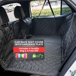 MAK7 ONLINE BIZ Dog Car Seat Cover Backseat Extender | with 100% Odourless 100% Waterproof and Attached with Hardbase Plate Space Extender | US Global