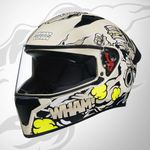 Studds Thunder D10 ISI and DOT Certified Full Face Graphic Helmet for Men and Women with Clear Visor and Painted Spoiler