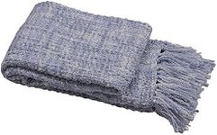 Home Soft Things Woven Knitted Bed Sofa Couch Cover Throw Blanket, Ashley Blue, 60" x 80" (152 cm x 203 cm)