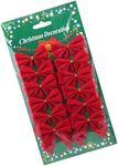 Big Box -12 Pcs Mini Christmas Bow Decorations for Christmas Tree, 3.15 Inch Small Bows for Xmas Tree Crafts Home Ornaments Party Gift DIY Hanging Decor (Red, Velvet)