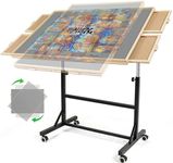ALL4JIG 2000 Pieces Puzzle Table with Legs and Wheels, Wooden Jigsaw Puzzle Table with 4 Drawers & Cover,Upgraded Stability & Optimized Lightweight Design,Vertical Placement Option