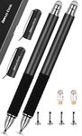 Dimples Excel Stylus for All Touch Screens Stylus for iPad Stylus pens Tablet Stylus Pen (Black+Black)