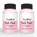 CrafTreat Bridal Blush - Chalk Paint for Wood Furniture, Wall, Home Decor, Glass, DIY Craft -Matte Acrylic Multi Surface Paint (60ml Each - Pack of 2)