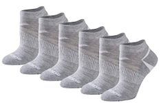 Saucony Women's Selective Cushion Performance Socks (6 & 12 Pairs), Grey Basic (6 Pairs), Medium