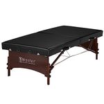 Master Massage Canoga Low Height Super Wide Wider Large Size Portable Massage Table, Yoga Exercise Bed, Thai Massage, Rehab Training Station Hub for Rehabilitation Black