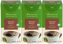 Teeccino French Roast Herbal Tea - Rich & Roasted Herbal Tea That’s Caffeine Free & Prebiotic for Natural Energy, Coffee Alternative, 25 Tea Bags (Pack of 3)