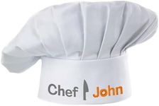 Personalized Embroidered Chef Hat with Custom Name! Adjustable Kitchen Accessory for Mom, Dad, Kitchen Cooking Chef Hat for Men and Women, Custom Baking Hat, Ideal for Mothers Day & Fathers Day