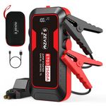 S ZEVZO Jump Starter Peak 2500A Portable Car Jump Starter for Up to 8.0L Gas and 7.0L Diesel Engines